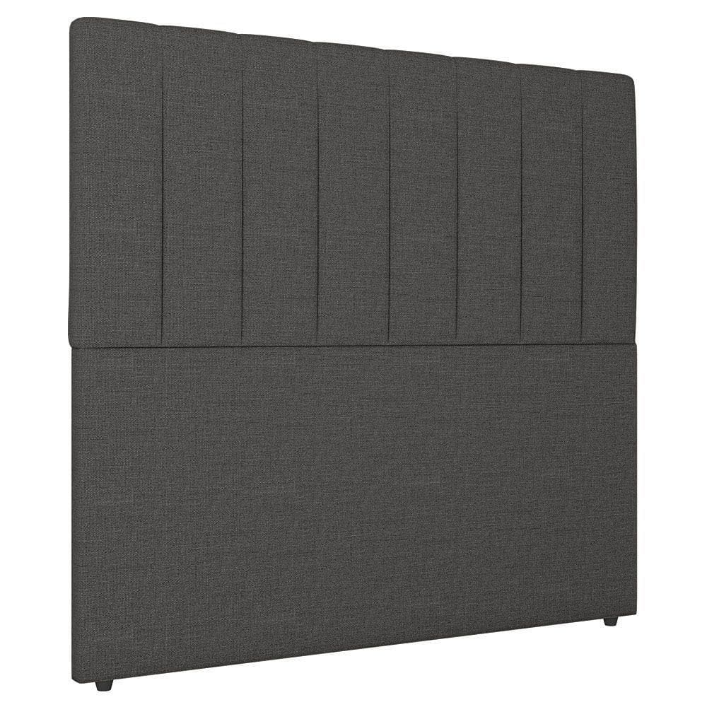 Cabeceira Cama Box Casal King Size Ivana 193cm Linho Cinza