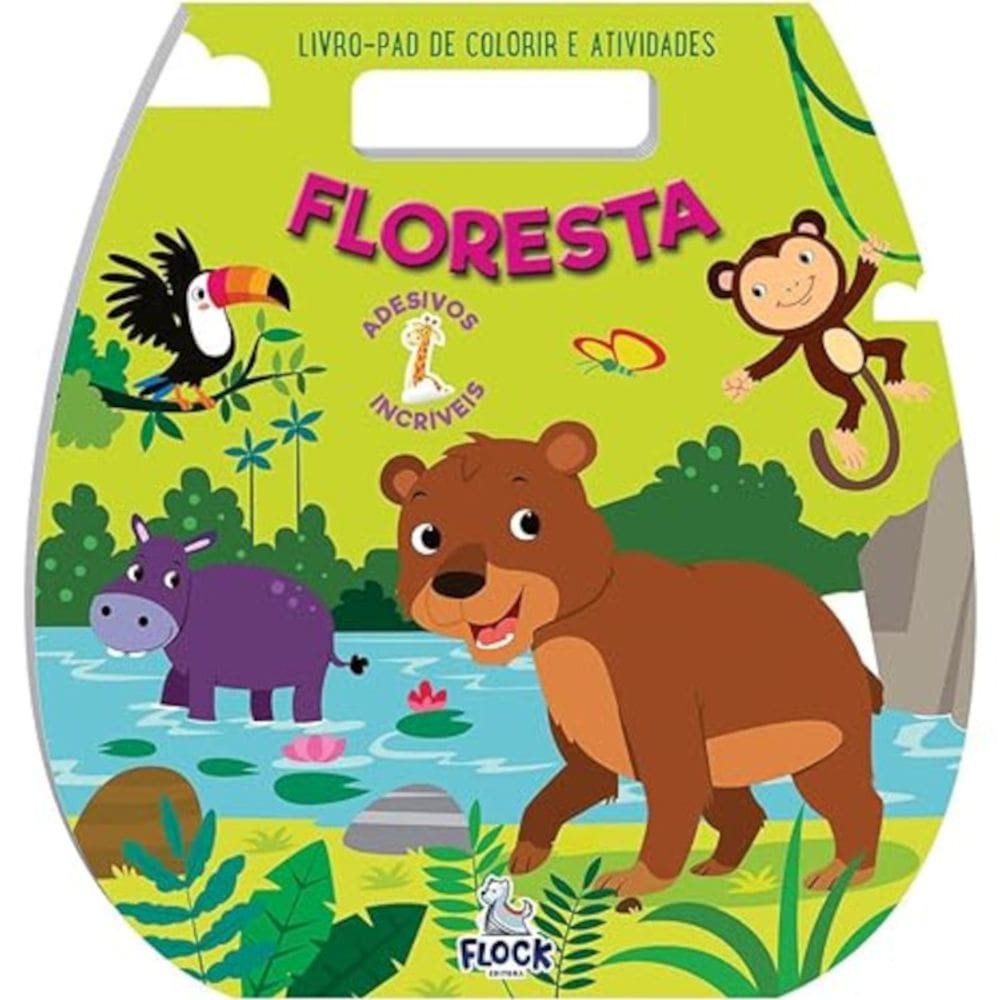 Livro-pad de colorir e atividades - Floresta