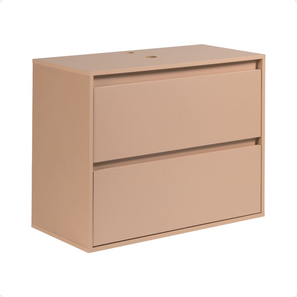 Gabinete para Banheiro 80cm Mdf Salmao Dubai - On Móveis