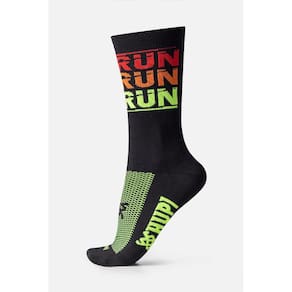 Meia HUPI Run Run Run Preto