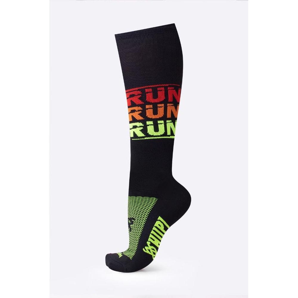 Meia HUPI Run Run Run Preta Longa