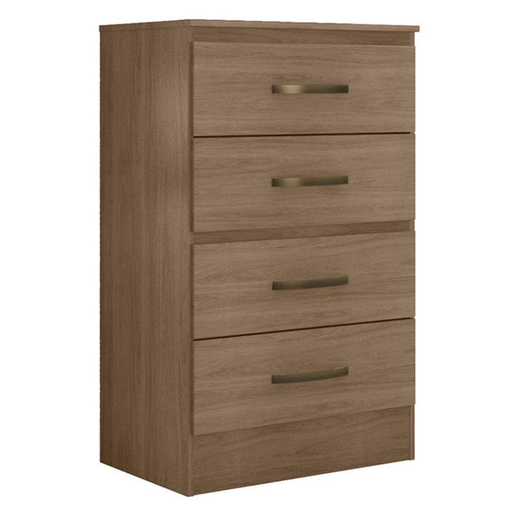 Cômoda Lite 4 Gavetas Carvalho Oak – Móveis Leão