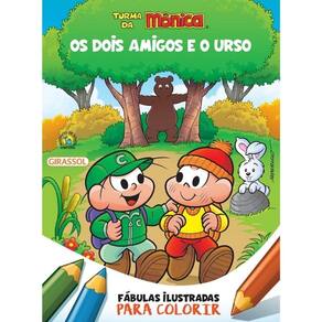 Fábulas Ilustradas Para Colorir - Turma Da Mônica - Os Dois Amigos E O Urso