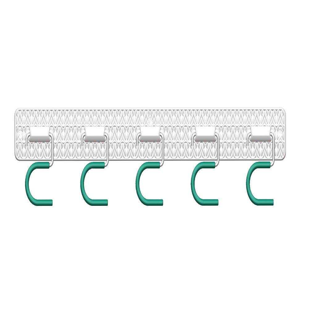 Suporte Vassoura KIT Tool 5 Ganchos Secalux 221010