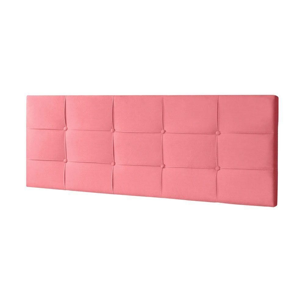 Cabeceira Painel Solteiro 0,90m Roma Suede Rosa