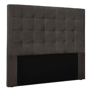 Cabeceira Queen 1,60m Santiago Suede - Pallazio Cor Cinza