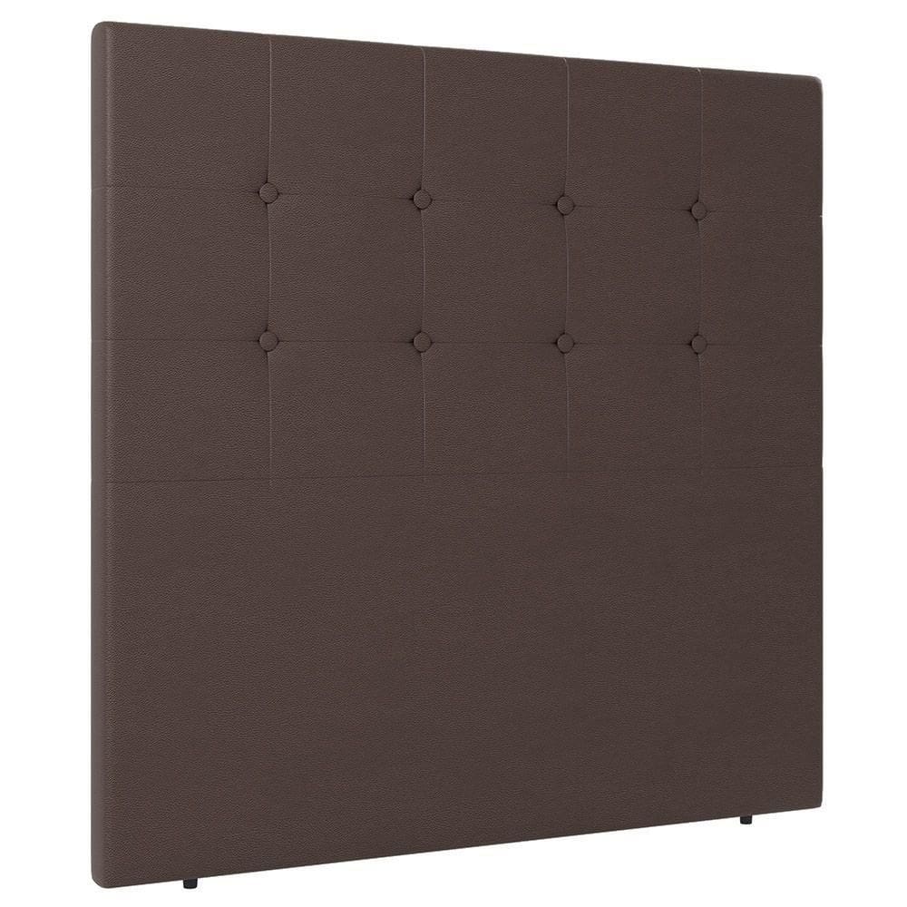 Cabeceira Cama Box Casal Luana 140cm Sintético Marrom