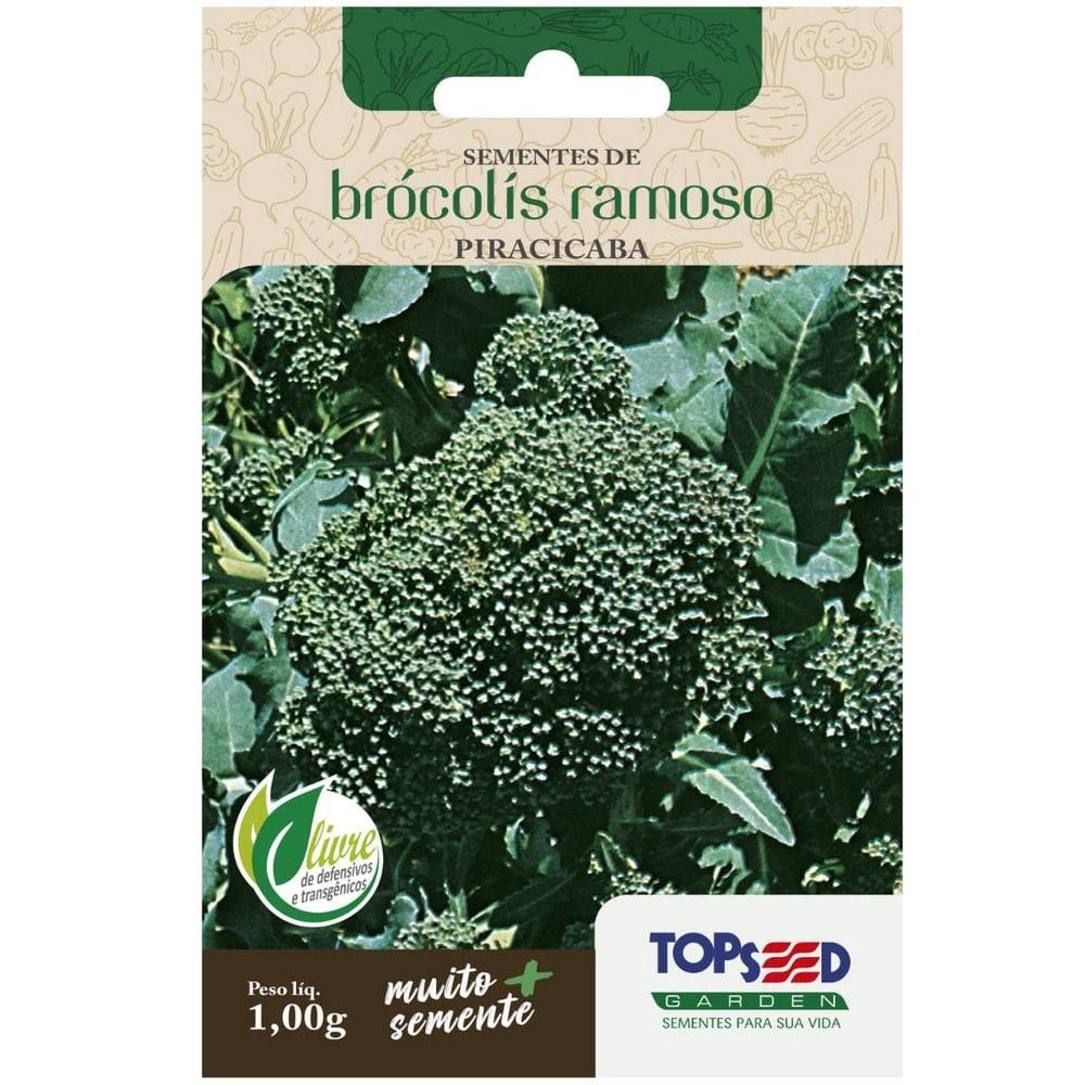 Sementes de Brócolis Ramoso Piracicaba TOPSEED
