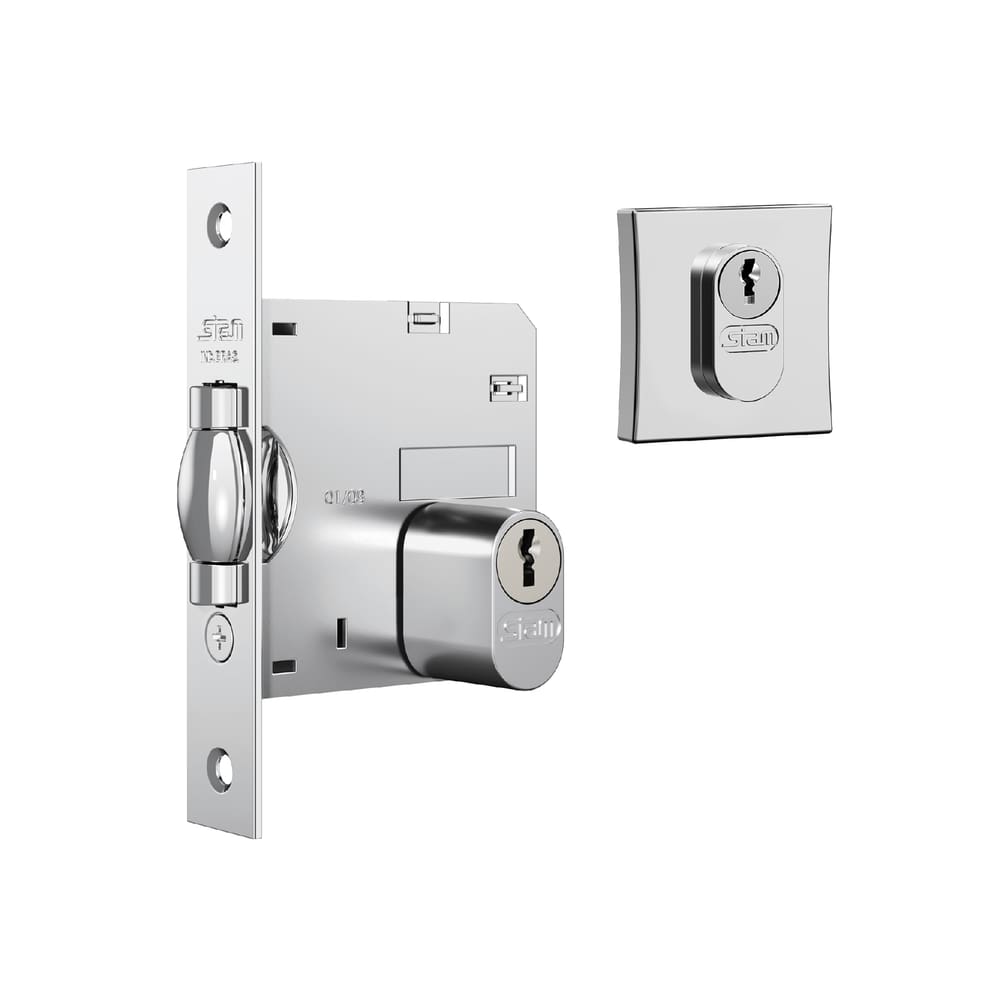 Fechadura Auxiliar Rolete 1005 Cromada Stam