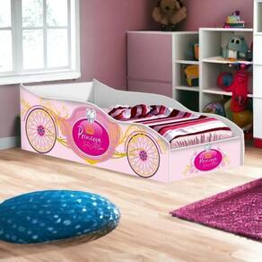 Cama Racer Rosa Com Colchão Gabrielli
