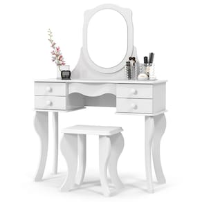 Penteadeira Infantil Princesa 96CM Espelho Banqueta Patrimar