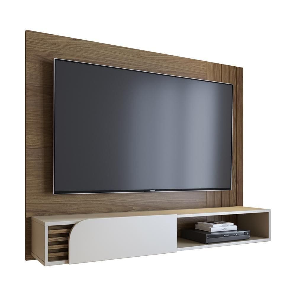Painel Home Suspenso Jurere Para Tv Até 55 Polegadas Amendoa-off White Matte Amendoa-off White Matte