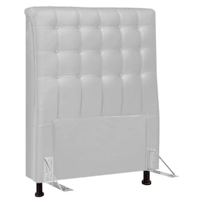 Cabeceira Cama Box Solteiro Ciara 90cm Botonê Com Frame Sintético Branco