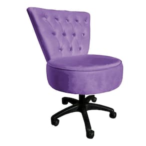 Cadeira Mocho Capitonê Elegância Veludo Base Giratória - Pallazio Roxo