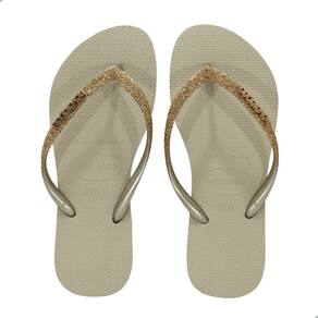 Chinelo Feminino Havaianas Slim Glitter II Fc-Areia Dourado