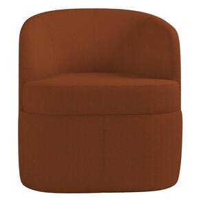 Poltrona Giratória Decorativa Para Sala Dandara K04 Bouclê Terracota - Mpozenato