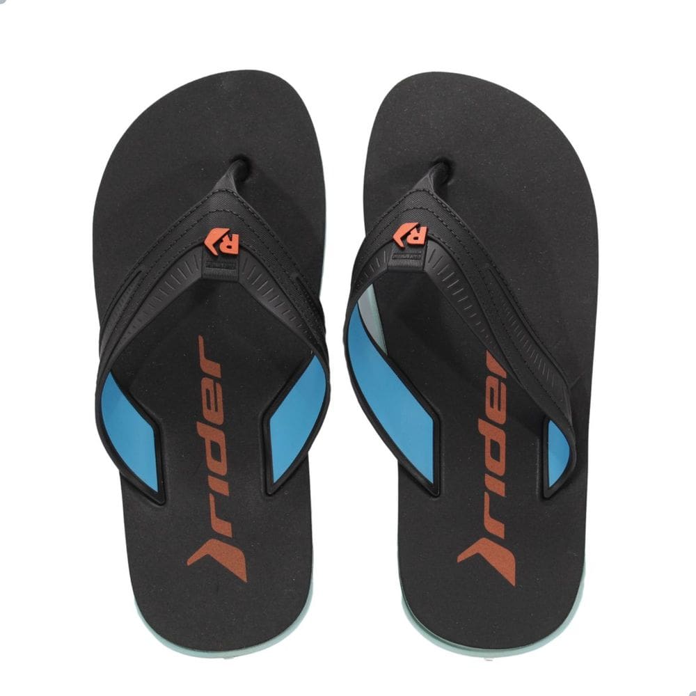 Chinelo Rider Masculino Rw Plus Azul Preto e Laranja
