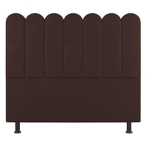 Cabeceira Cama Box Casal King Size Lana 195cm Suede Marrom - Abmaza