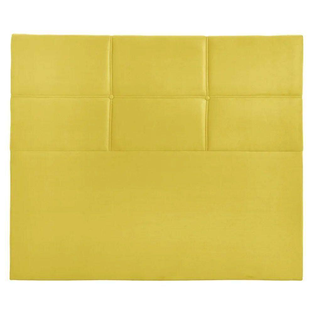 Cabeceira Estofada Milena 0,90 Solteiro Shop Das Cabeceiras Amarelo