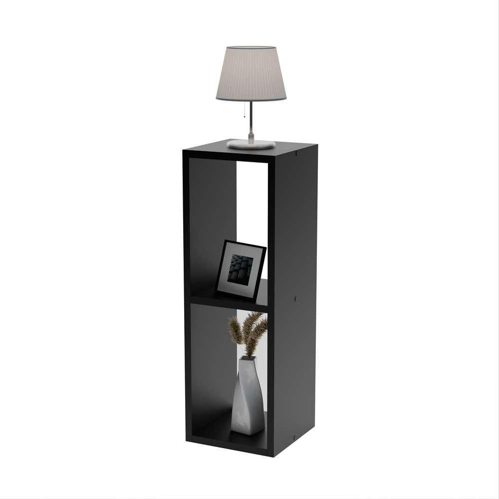 Mesa De Cabeceira Pequena 20x20x60cm Diamante Preto Quarto Sala