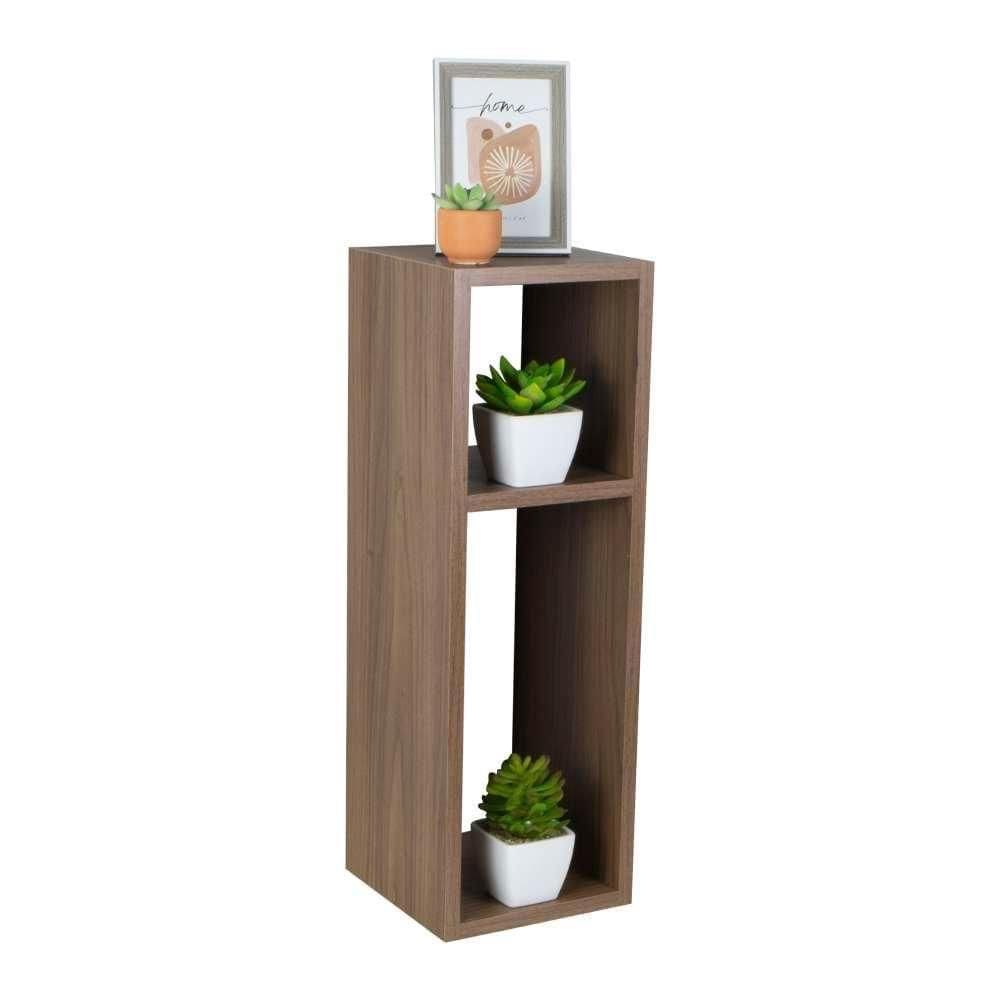 Mesa De Cabeceira Nogal Cama Solteiro Quarto Sala20cm
