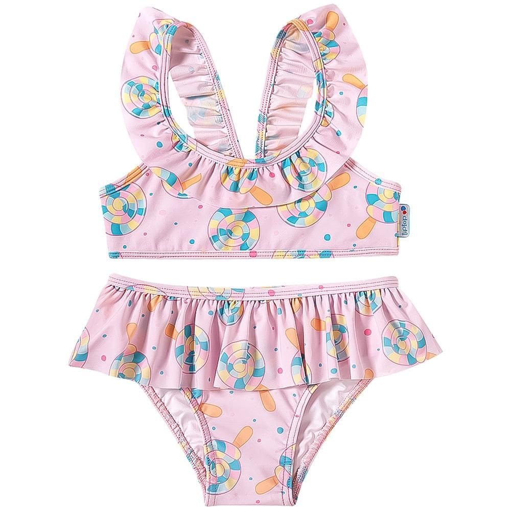 Bíquini Lollypop Elastano Kids Tip Top Rosa Claro 3286381