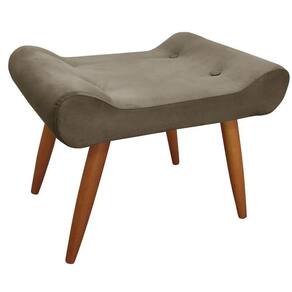 Puff Decorativo Lara Veludo Shop Das Cabeceiras Marrom Castor