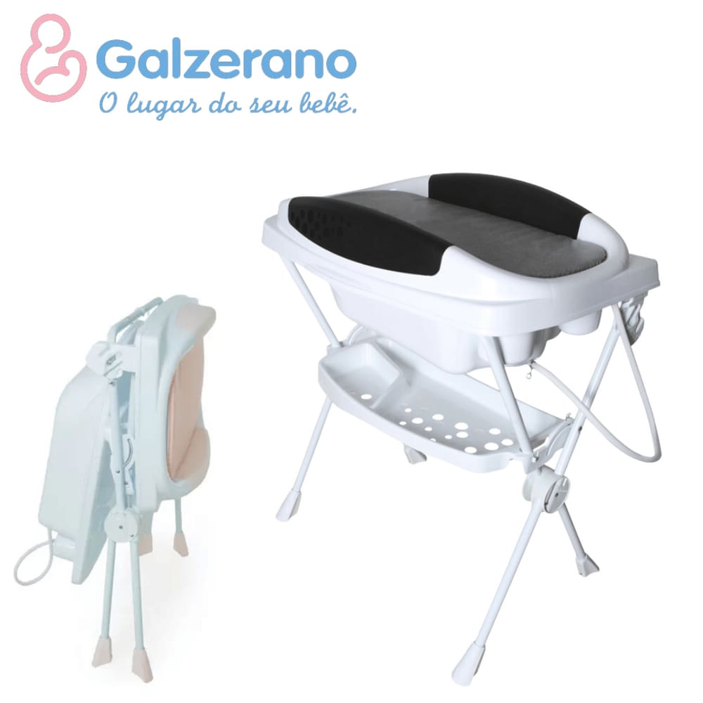 Banheira Bebê Galzerano Plástica Premium Com Trocador