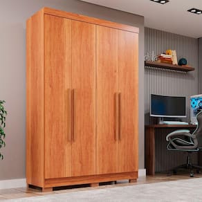 Guarda-roupa Casal Com Pé 4 Portas 2 Gavetas Recife Sallêto Cinamomo