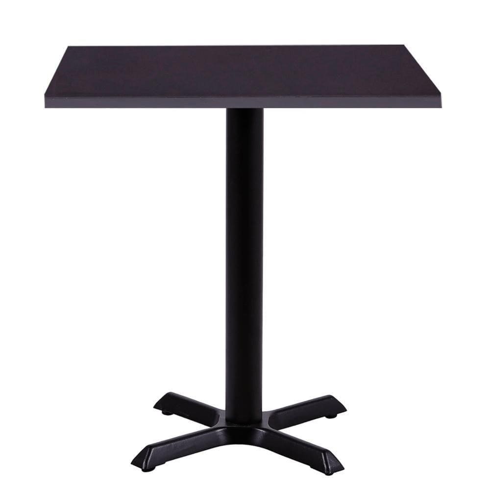 Mesa ômega Em Ferro Preto Pintura 74 Cm (altura) Com Tampo Em Mdp Quadrado 80 Cm Preto