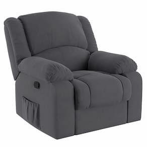 Poltrona Do Papai Reclinável Melim Zero Wall Veludo Cinza Fh1 - D`rossi