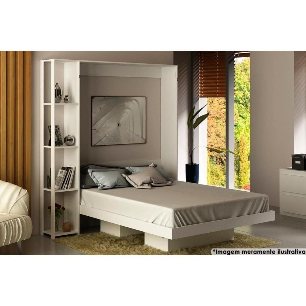 Cama Dobrável Multifuncional Articulada Cm8014 Branco - Tecno Mobili