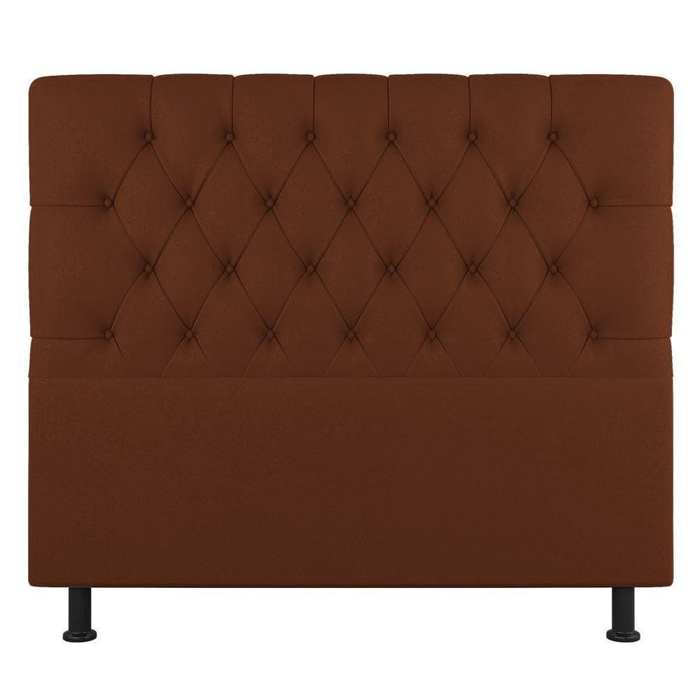 Cabeceira Cama Box Casal King Size Nice 195cm Suede Terracota - Abmaza