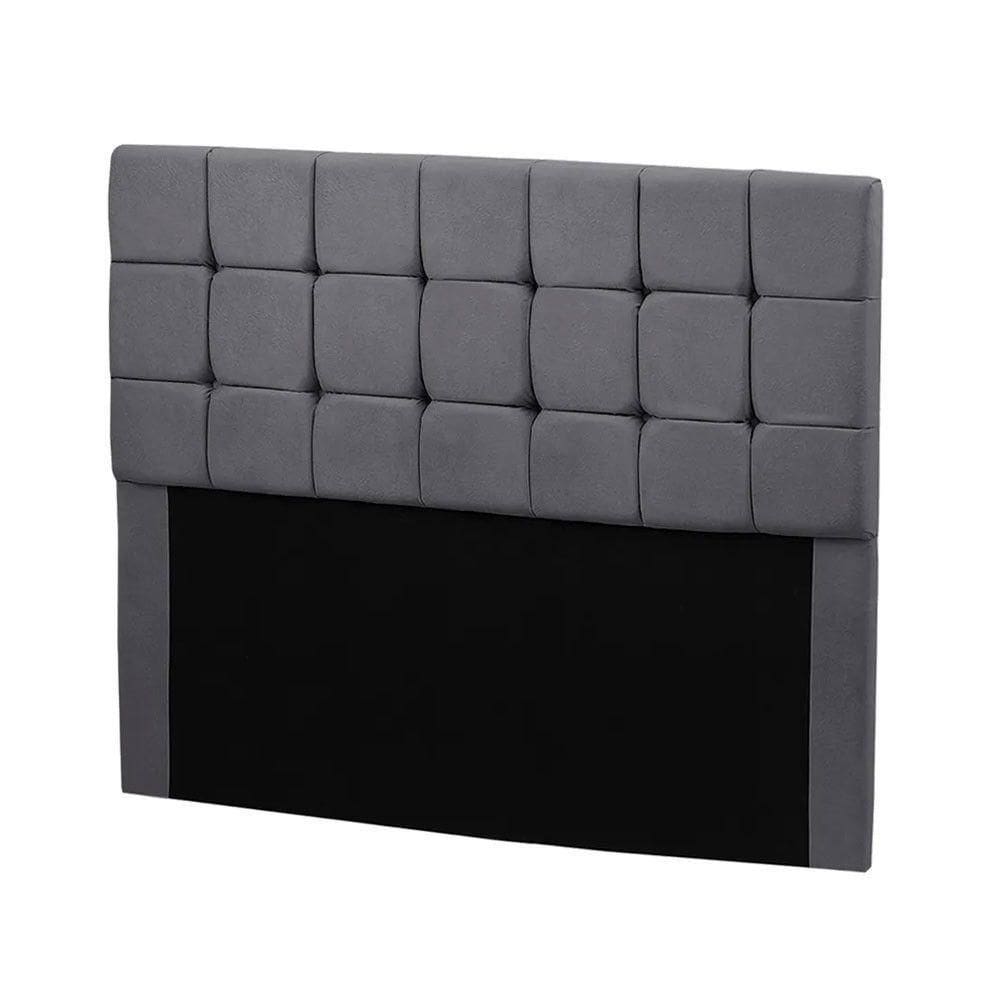 Cabeceira Julia Estofada King Size 195cm Em Suede Chumbo Speciale Home Chumbo