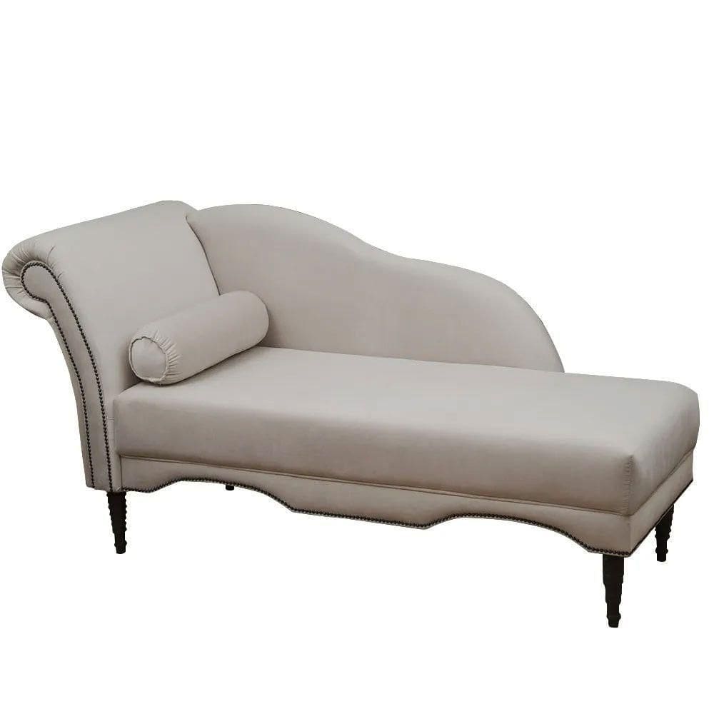 Chaise Longue Divã Copenhagen 160cm Shop Das Cabeceiras Bege Marfim
