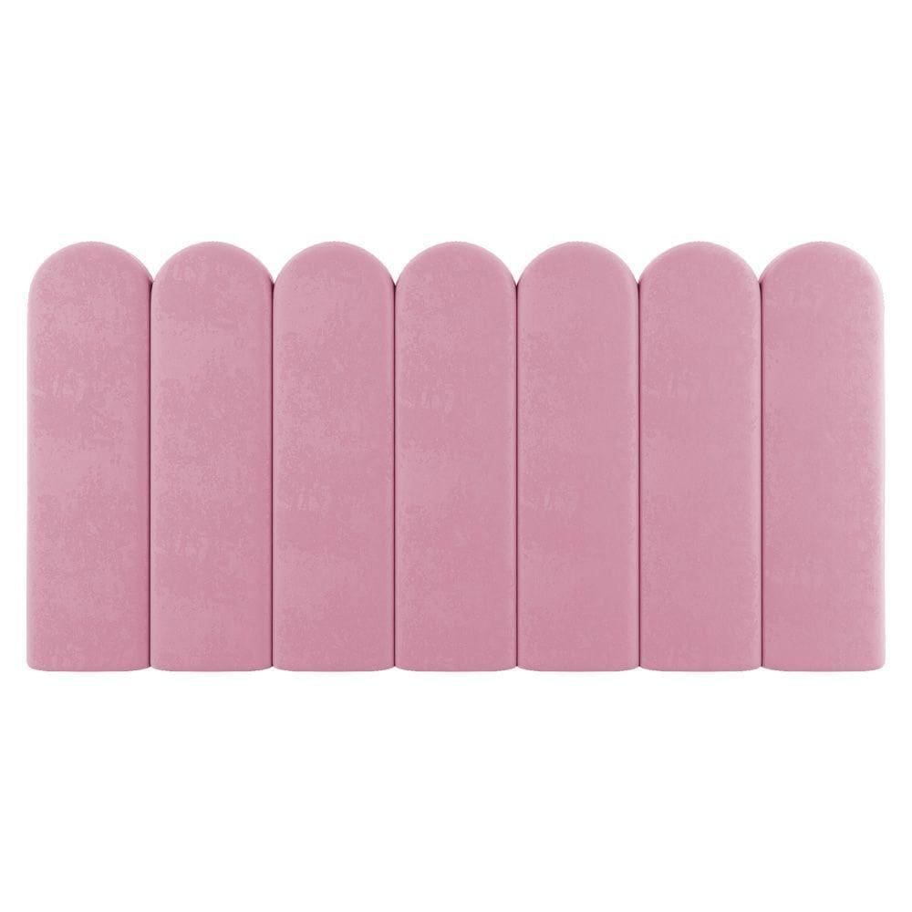 Painel Cabeceira Cama Box Solteiro Lana 100cm Suede Rosa - Abmaza