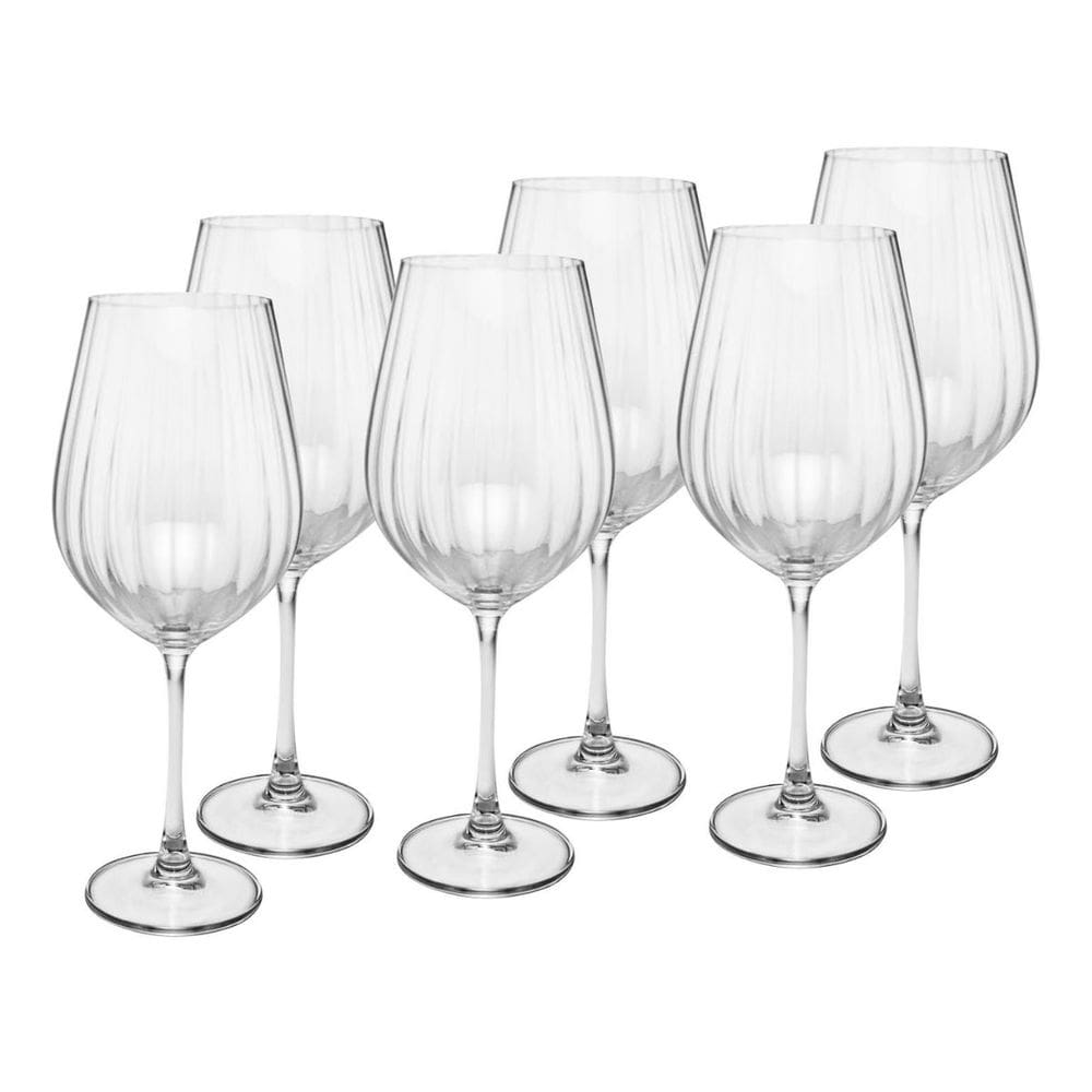 Conjunto 6 Taças de Vinho de Cristal Ecológico Columba Optic 650ml | Wolff