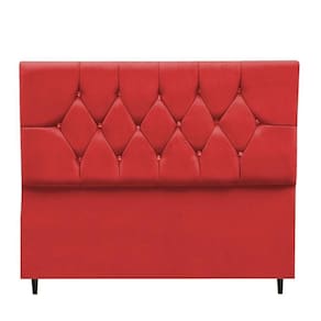 Cabeceira Cama Box Casal Queen 160 Cm Geovana Suede Vermelho