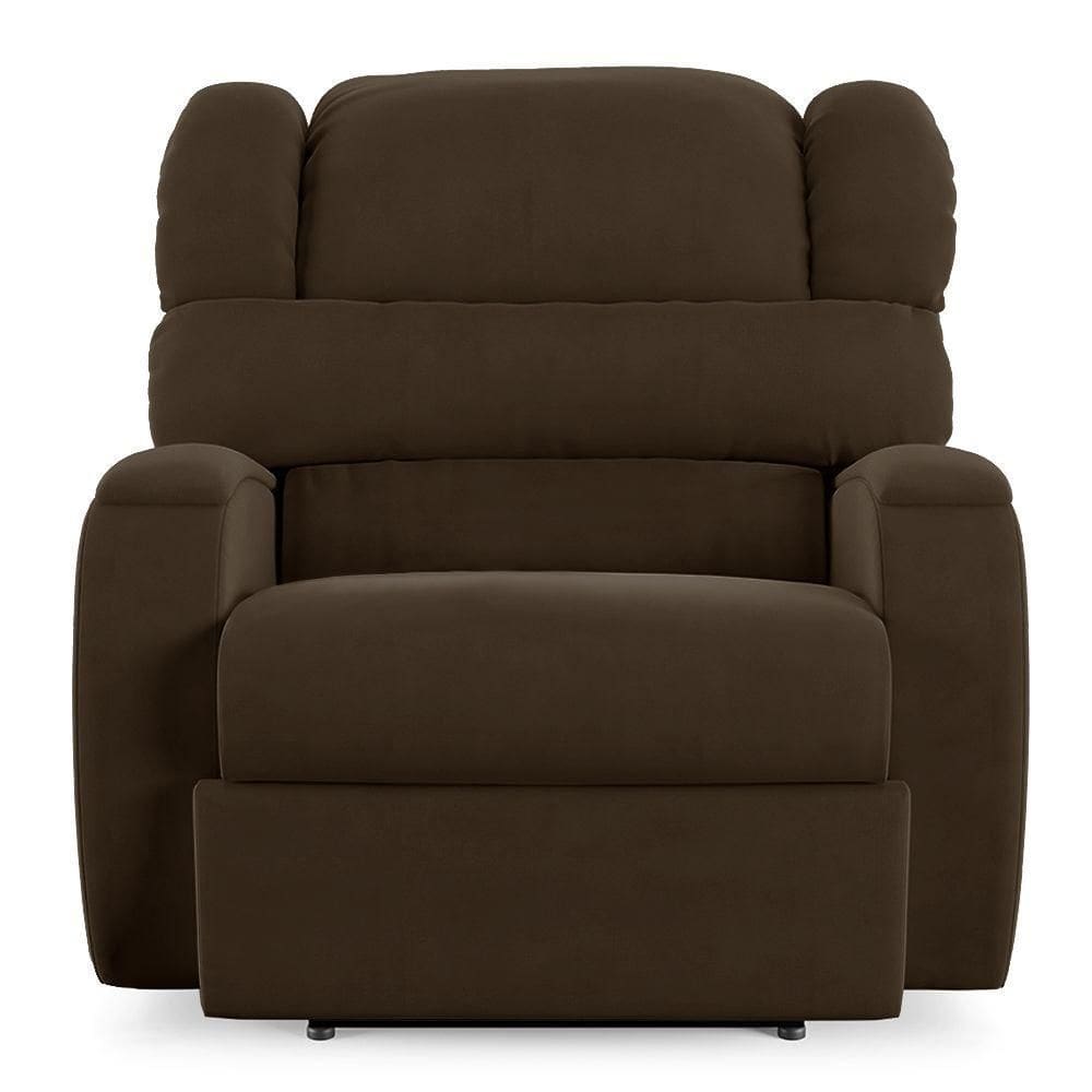 Poltrona Do Papai Sala De Cinema Reclinável Manchester Elétrica Veludo Marrom