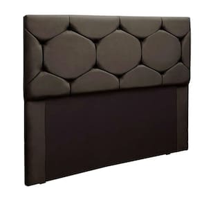 Cabeceira Estofada Helena 1,40 Casal - Veludo Star Confort Chocolate