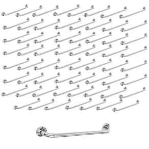 Barra Alça Apoio 80 Cm Aço Inox Kit 48 Uni Idoso Gestante Pcd Acessibilidade Box Banheiro Corrimao