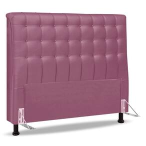 Cabeceira Cama Box Casal Queen Size Ciara 160cm Botonê Com Frame Suede Rosa - Abmaza