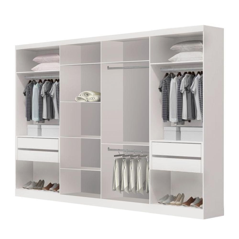 Closet Casal Sem Portas 4 Gavetas Florença Minastex
