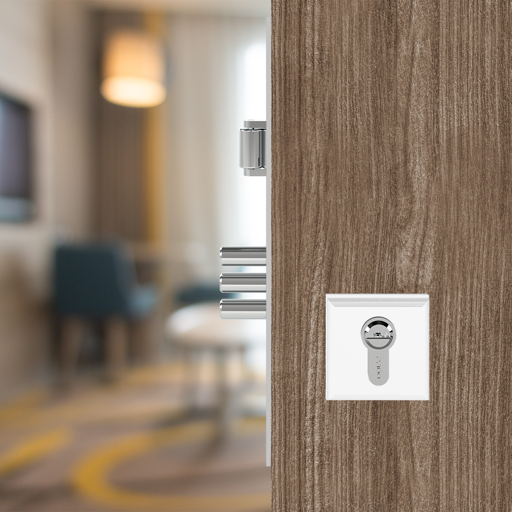 Fechadura Rolete Magnético 3 Pinos - Multponto Euro 60mm Pado Cromado