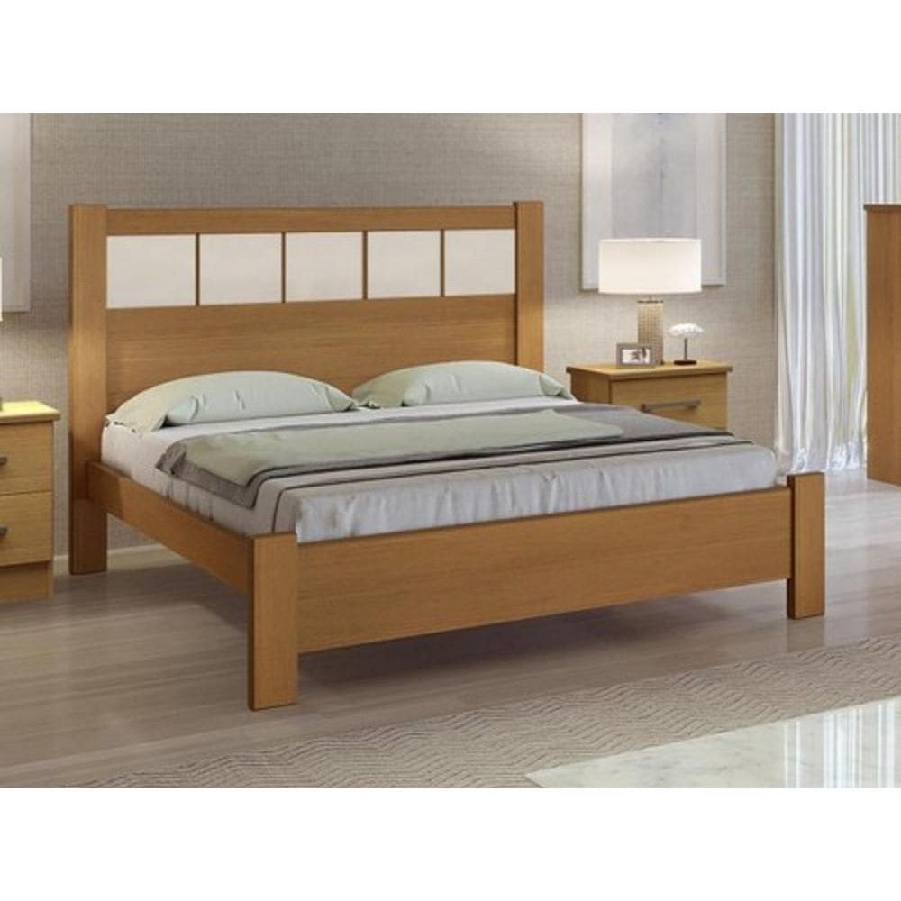 Cama casal Primícia Plus – Cinamomo/Off white