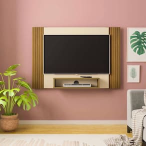 Painel Cine Para Tv 47 Com Nicho Pinho / Off White