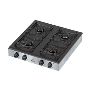 Fogão à Gás Clarice Junior 4B Mesa Preto  Manual-Inox