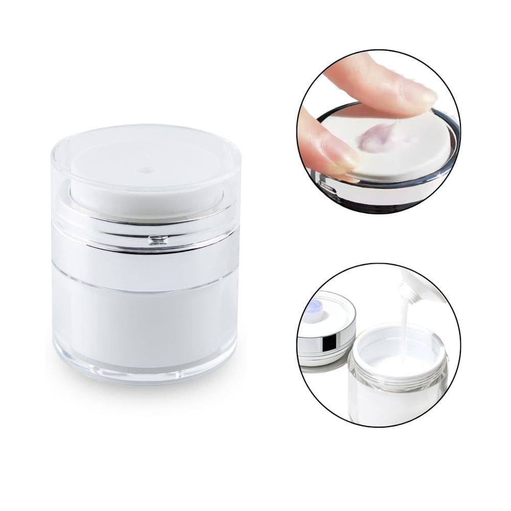 Pote Recipiente Cosmético Creme Frasco a Vácuo Pump 15ml