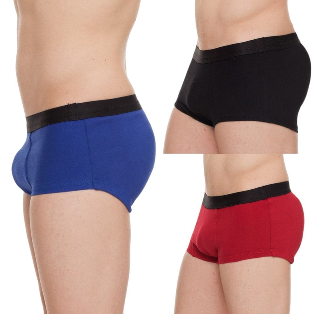 Kit 3 Cuecas Empina Bumbum  Enchimento Traseiro Mini Boxer