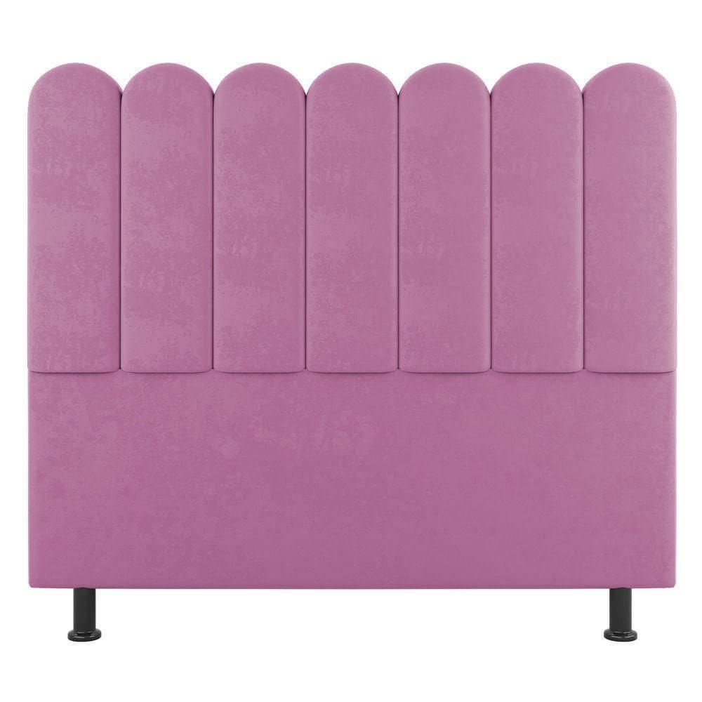 Cabeceira Cama Box Casal King Size Lana 195cm Suede Rosa - Abmaza